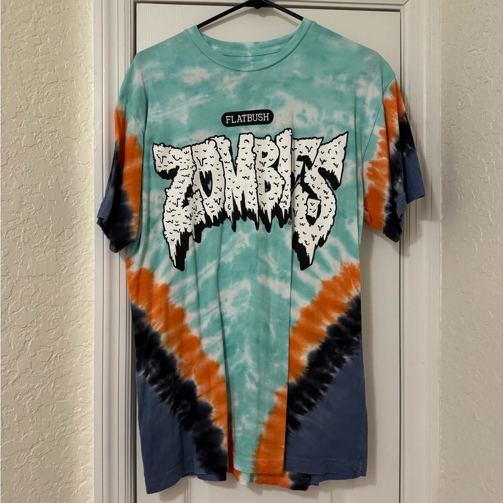 Men’s FlatBush ZombiesTie-Dye Graphic Tee - Aqua, Orange, Black
